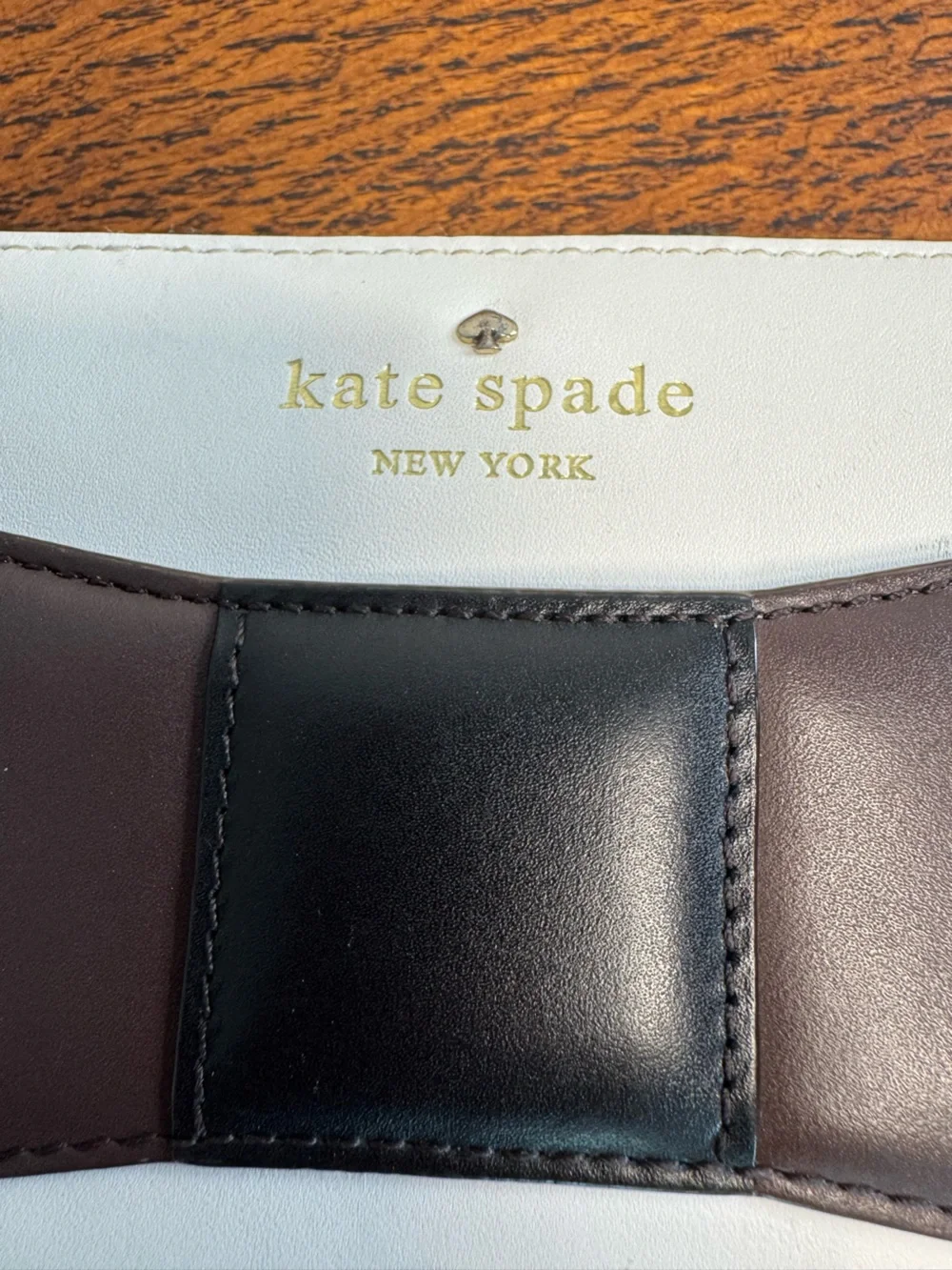 Kate Spade New York Tricolor Bow Zip Around Continental Wallet-EUC
